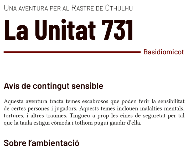 Coberta d’ ‘Unitat 731’ (2022)