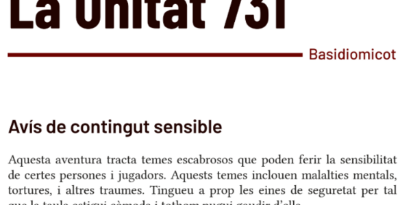 La unitat 731 (Partida 2023)