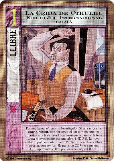 Imatge de la carta de Mythos CCG ‘La crida de Cthulhu’ (1996)